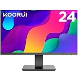 KOORUI Monitor 24 Zoll, Full HD Rahmenlos Bildschirm 16:9 IPS-Panel (75Hz,...