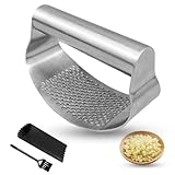 XWGKLN Knoblauchpresse Edelstahl - Multifunktional Garlic Press mit...