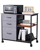 VEVOR Aktenschrank Schubladenschrank mit 3 Stoffschubladen, Rollcontainer...