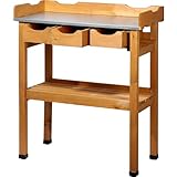 dobar® 29030e Pflanztisch mit 3 Schubladen | Gärtnertisch mit Ablageboden...