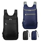 2 Stück Ultraleichte Faltbare Rucksäcke, Kleiner Wanderrucksack,...