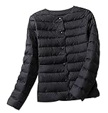 Peuignao Leichte Daunenjacke Damen - Schwarz, M - Winter - Wasserabweisend...