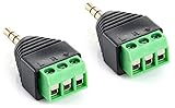 POPPSTAR Audio Klinkenstecker (Adapter 3,5mm Klinke männlich auf 3-pin...