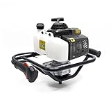 Wiltec Erdlochbohrer 2,2kW 3 PS 63 ccm Benzinmotor, Erdbohrer mit 2 Takt...
