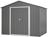 Emmtore 8x4 FT Metall Gerätehaus Gartenhaus Inkl. Metallfundament (ohne...