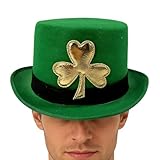 Herren Zylinderhüte,Glückssymbol Kopfbedeckung - Glückssymbol Grüner...
