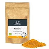 BIO Kurkuma Pulver (Gelbwurz Curcuma) 250g | Reine Kurkumawurzel fein...