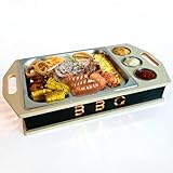 BBQ Board zum Warmhalteplatte, Fleischwarmhalter mit Edelstahl Grill Plate...