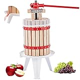 Arebos Obstpresse 6L | Manuelle Saftpresse I Beerenpresse inkl. Presstuch,...