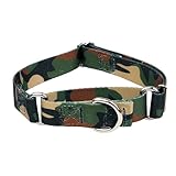 Country Brook Design - Woodland Camo Martingale Hundehalsband, Größe M