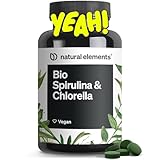 natural elements Bio Spirulina & Chlorella Presslinge – 500 Tabletten –...