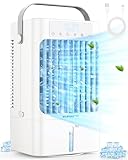 Klimaanlage Mobil, 4-in-1 Mobiles Klimagerät, 900ml Wassertank Luftkühler...