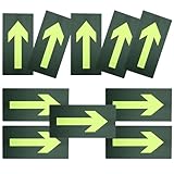 HIAKDOFT 10 Stück Reflektierende Pfeil aufkleber für Außenbereich...