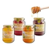 BAVAREGOLA Honig Vorteilsset 4x500g Glas - natürlicher, roher Honig aus...