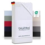 Blumtal® Baumwolle Spannbettlaken 90x200 cm Basics Jersey - Bettlaken...