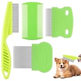 HABNI Läusekamm 4Er Set, Grün, 14 Cm Lang Und 3.2 Cm Breit, Metall...