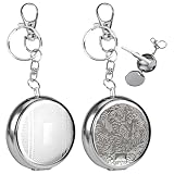 LACHT 2 Pcs Tragbar Tasche Aschenbecher, Mini Edelstahl Fahrzeug Zigaretten...