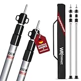 WRPS 2x Premium Teleskop-Zeltstangen aus Alu + Tasche | Stufenlos 95-230 cm...