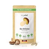 Bio Shiitake Kapseln – 120 Stück – Hochdosiert mit 500 mg Pilzpulver...