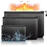 Feuerfeste Dokumententasche Aktentasche mit Reißverschluss 3er Set|...