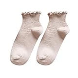 Unsichtbare Socken Damen aus Baumwolle mit Kantenkanten Frische Socken...