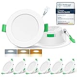 ALUSSO LED Einbaustrahler 230V 7W Dimmbar 68mm, IP44 Einbauleuchten Für...