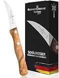 SCHWERTKRONE® Schälmesser gebogen Premium [MADE IN SOLINGEN - GERMANY] -...