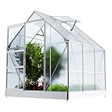 GARMIO® Gewächshaus Cuneo 190x190cm für den Garten, Alu Frühbeet...