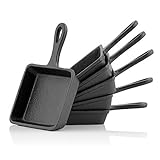 BBQ-Toro Gusseisen Raclette Pfännchen (6 Stück) | 12,5 x 18 cm | bereits...