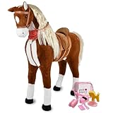 Pink Papaya - 125 cm Stehpferd ELSA + Putztasche - das riesige Pferd zum...