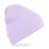 Beechfield Unisex Original Cuffed Beanie Baskenmütze, Lavendelfarben,...
