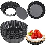 Dolltobe 16 Mini-Tarte- und Quiche-Formen mit abnehmbarem Boden, 7,6 cm...