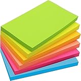 6 Blöcke - 7,6 x 12,7 cm Große Haftnotizen, 76 x 127 mm, 6 Brillante...