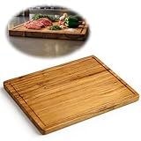 LS-LebenStil Nachhaltiges Profi XXL Holz Schneidebrett 47x36cm Akazie...
