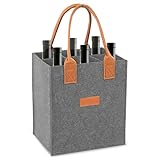 Filz Flaschentasche 6 Flaschen, 23 X 18 X 26 cm Flaschenträger 6 Flaschen,...