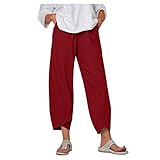 Minying Leinenhose für Damen, Jogginghose, Sommer, große Größen,...