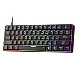 Newmen GM611 Gaming Tastatur,LED Beleuchtung 61 Multimedia-Tasten...
