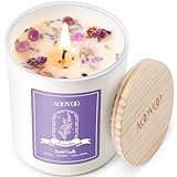AOOVOO Duftkerze Lavendel - Romatherapy Candle with Crystals Inside,...