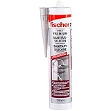 fischer Premium-Sanitärsilikon, Silikon zum Abdichten & Verfugen im...