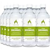 12 x 1L Brenngel für Gel Kamine & Gel Feuerstellen - Hergestellt aus...