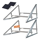SAVOLAR Solarmodul Halterung Balkonkraftwerk bis 117cm (46 Zoll) Winkel...