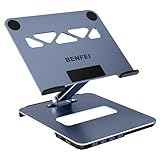 BENFEI Aluminium Laptop Ständer mit USB C 6in1 Dockingstation, HDMI...