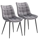 WOLTU® Esszimmerstühle BH142hgr-2 2er Set Küchenstuhl Polsterstuhl...