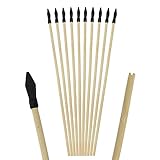 FLITZEBOGEN 10er Pack Holzpfeile 45 cm - Bambus Ersatzpfeile mit...