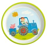 HABA Kinderteller Traktor – Rutschfest mit Gummiring – Kindergeschirr...
