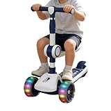 Kinderroller, Elektroroller, Verstellbarer 2-in-1-Sitz, rutschfest mit...
