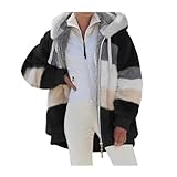 Generisch Damen Fleecejacke Hoodie Damen Warme Bequem Winterjacke Stylisch...