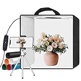 EMART Fotostudio Lichtbox, 30x30x30 cm Fotobox zum Fotografieren, Foto...