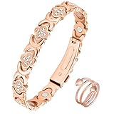 Jeracol Kupfer-Armband für Damen mit Magneten – Verstellbares...