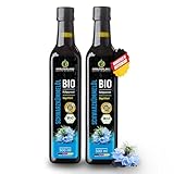 Kräuterland Bio Schwarzkümmelöl 2X500ml (1Liter), ungefiltert,...